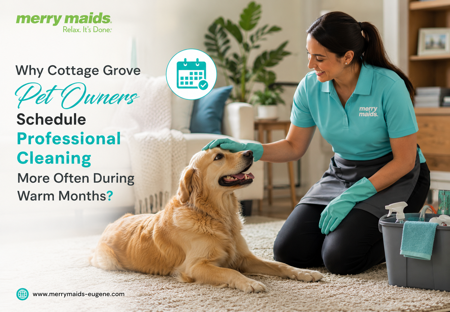 House cleaning Cottage Grove professionals cleaning a pet-friendly home during warm summer months